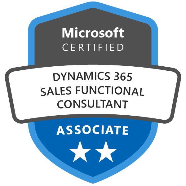 Microsoft Certified: Dynamics 365 Sales Functional Consultant Associate